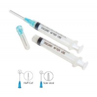 3D Dental Endo Irrigating 23GA with Syringe Half Cut Blue, Bx/100